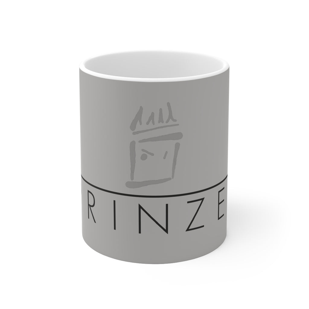 Ceramic Mug — Minimal Gray ‘RINZER’ Logo Coffee Cup Kaffeetasse
