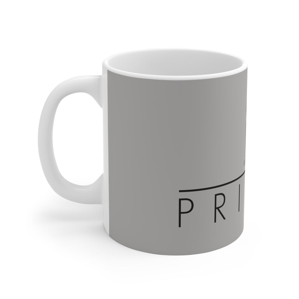 Ceramic Mug — Minimal Gray ‘RINZER’ Logo Coffee Cup Kaffeetasse